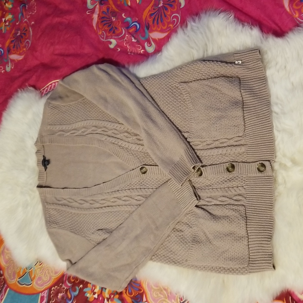 Deep v neck boyfriend cardigan sweater